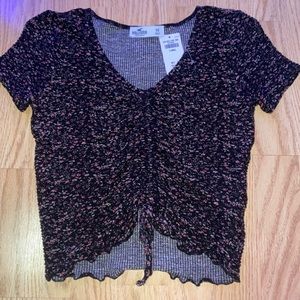 Hollister Cropped Cinch Front Floral Top
